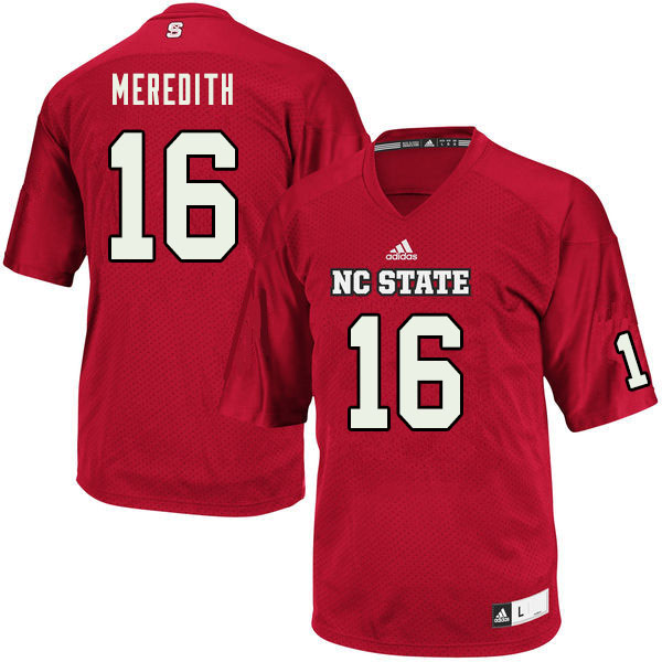 Men #16 Nehki Meredith NC State Wolfpack College Football Jerseys Sale-Red